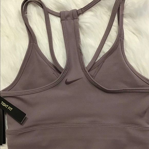 Nike Dri-Fit Women’s Cropped Laced Training Tank Purple Size XS - Picture 5 of 9